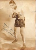 Joe Louis signed vintage 9x6 inch approx sepia photo. Good condition. All autographs come with a