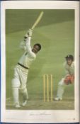 Garry Sobers Signed Colour Print approx size 23 x 16.5 inches Picturing Garry Sobers Playing a