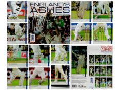 Signed signatures include Marcus Trescothick, Andrew Strauss, Michael Vaughan, Andrew Flintoff,