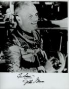 John Glenn signed 10x8inch black and white photo. Dedicated. Good condition. All autographs come