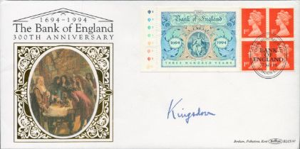 Kingsdown signed Bank of England FDC. 27/7/94 London EC2 postmark. Good condition. All autographs