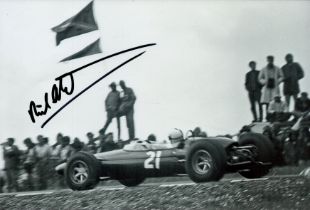 Richard Attwood formula one signed 12x8 vintage black and white photo. Good condition. All