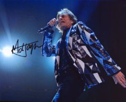 Mick Jagger signed 10x8 inch colour photo. Good condition. All autographs come with a Certificate of