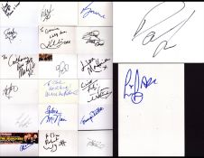 MUSIC Collection of 20 signed white 6x4 inch cards including names of Paul Cattermole (S Club 7),