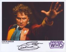 Colin Baker signed 10x8 inch colour Doctor Who promo photo. Good condition. All autographs come with