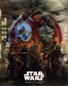 STAR WARS: Rogue One multi-signed hologram poster including names of Mads Mikkelsen and more. Good