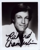 Richard Chamberlain signed 5x4 inch black and white photo. Good condition. All autographs come