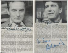 Francis Matthews, John Price and Annie Ambert multi signed 8x5 magazine cutout. Good condition.