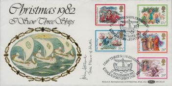 Town mayor of Hythe signed Christmas 1982 FDC. 17/11/82 Hythe postmark. Good condition. All