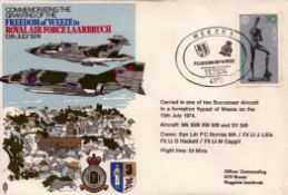 Aviation Flown FDC Commemorating the Granting of the Freedom of Weeze to Royal Air Force Laarburch