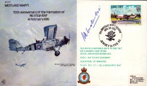 WWII Flown FDC signed by Air Chief Marshal Sir Hugh Constantine. Date Stamped 14th February 1985.