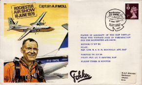 Aviation Flown FDC Rochester Air Show 10th June 1979, Captain A.P.MOLL. Date Stamped 9th June