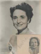 English Actress Marie Burke Signed Signature Card with Vintage 9x7 Black and White Photo included.