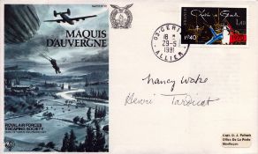 WWII FDC signed by Henri Tardivat and Nancy Wake. Date Stamped 29th May 1981. Good condition. All