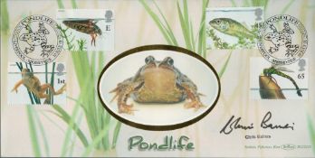 Chris Baines signed Pondlife FDC. 10/7/01 Liverpool postmark. Good condition. All autographs come