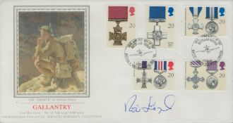 WW2 Victoria Cross winner Roderick Learoyd VC signed PPS Silk 1990 Gallantry FDC with special Forces