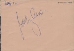 Johnny Curtis signed plus Denny Piercy signed on reverse Autograph page 5x3.5 Inch. Dedicated. Plus,