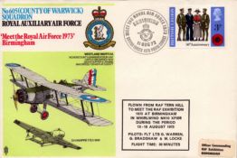 Aviation Flown FDC No.605 (County of Warwick) Squadron Royal Auxiliary Air Force, 'Meet the Royal
