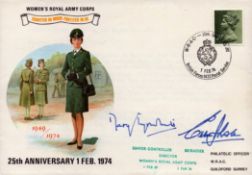 Senior Controller Mary Tyrwhitt Signed. Women's Royal Army Corps 25 Anniversary 1 Feb 1974. FDC