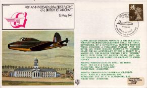 Aviation Flown FDC for the 40th Anniversary of the First Flight of a British Jet Aircraft 15th May