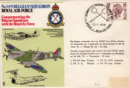 Aviation Flown FDC No.349 (Belgian) Squadron RAF, Commemorating the Belgian Squadrons with the Royal