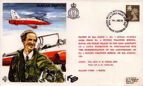 Aviation Flown FDC of Duncan Simpson OB. Date Stamped 15th August 1981. Good condition. All