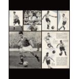 Football Legends collection 8 rare signature on magazine page cuttings includes all-time greats such