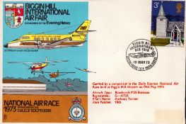 Aviation Flown FDC Biggin Hill International Air Fair. National Air Race 1973. Date Stamped 19th May