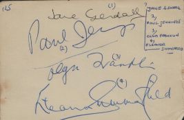 Multi signed Autograph page Paul Jennings. Eleanor Summerfield. Plus 1 other. Good condition. All