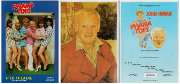 John Inman signed Pyjama Tops picture souvenir brochure. Good condition. All autographs come with