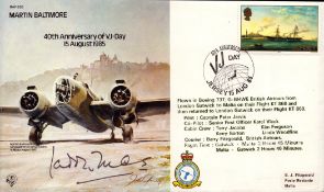 WWII Flown FDC signed by Wing Commander P B Lucas. Date Stamped 15th August 1985. Good condition.