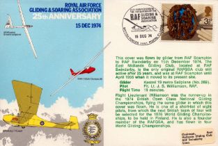 Aviation Flown FDC RAF Gliding and Soaring Association 25th Anniversary 15th December 1974. Date