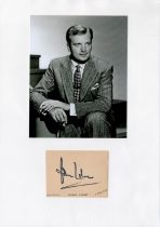 TV Film John Loder 12x8 signature piece includes signed album page and black and white photo. John