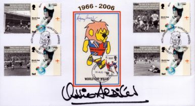 Football Ossie Ardiles signed World Cup Willie 40th Anniversary 19662006 FDC Triple PM 40th