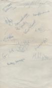 Birmingham City FC Signature Collection on 13 x 8 Sheet of Paper. Signatures include Trevor Francis,