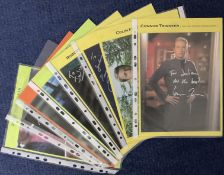 TV/FILM collection of 8 signed multi sized promo photos including names of Connor Trinneer, Colin