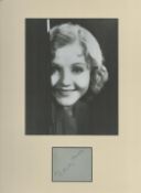Nancy Carroll 16x12 inch overall mounted signature piece includes signed album page and stunning