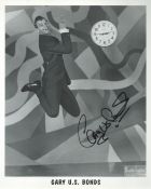 Gary U.S Bonds signed 10x8 inch black and white photo. Good condition. All autographs come with a