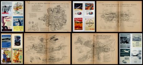 Aircraft Publications Collection of 10 Two-Page Articles (The Aeroplane) showing Details of Planes