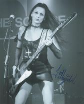 Jilly Idol signed 10x8inch black and white photo. Good condition. All autographs come with a