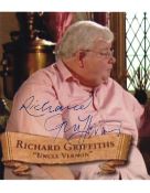 Richard Griffiths signed 6x4 inch Harry Potter Uncle Vernon promo photo. Good condition. All