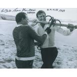 Terence Mountain signed 10x8 inch black and white photo pictured in his role in the Bond movie On