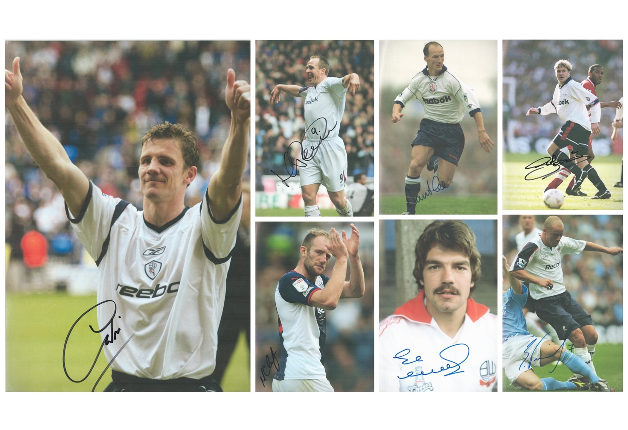 Sport collection of 17. signed 12x8 Inch Bolton photos. Signatures such as Gretar Steinsson, Kevin