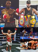 Boxing collection of 5 signed 12x8 inch colour photos including names of Mauricio Lara, Florian