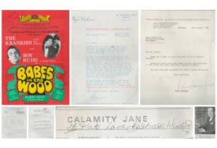 Entertainment collection of TLS, album pages and photos. Signatures such as Norman Morrice, Wyn