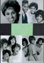 Darlene Love Signed Signature Piece With Glossy Photos Attached to A4 Black Card. Good condition.