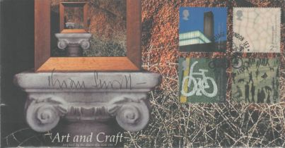 Brian Sewell signed arts and crafts FDC. 4 Stamps and 1 postmark 2/5/2000. Good condition. All