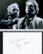 Roger Allam Signed Signature Card With Glossy Photo attached to Black Card. Signed In Black ink.