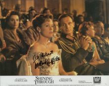 Melanie Griffiths signed 10x8 inch Shining Through colour promo photo. Good condition. All