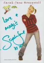 Sarah Jane signed Honeywell CBeebies promo. colour photo. Approx. 6 x 4 Inch. Good condition. All